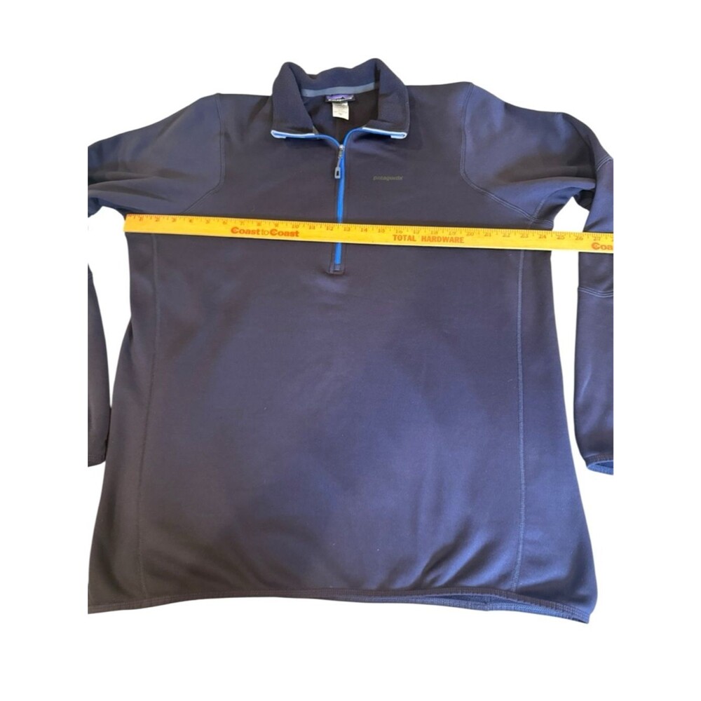 Patagonia Polartec Power Dry 1/4 Zip Pullover Mens XL Blue Performance Fleece - Picture 3 of 12